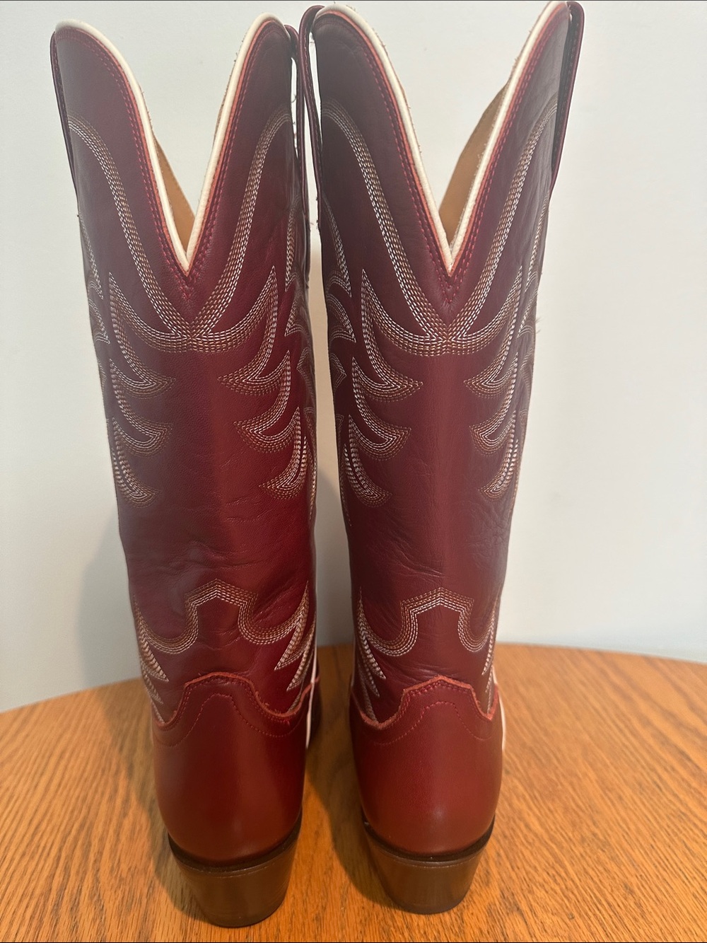 Tecovas—The Annie Wide-Calf Women’s Burgundy Leather Western Cowboy Boots - - Picture 5 of 7
